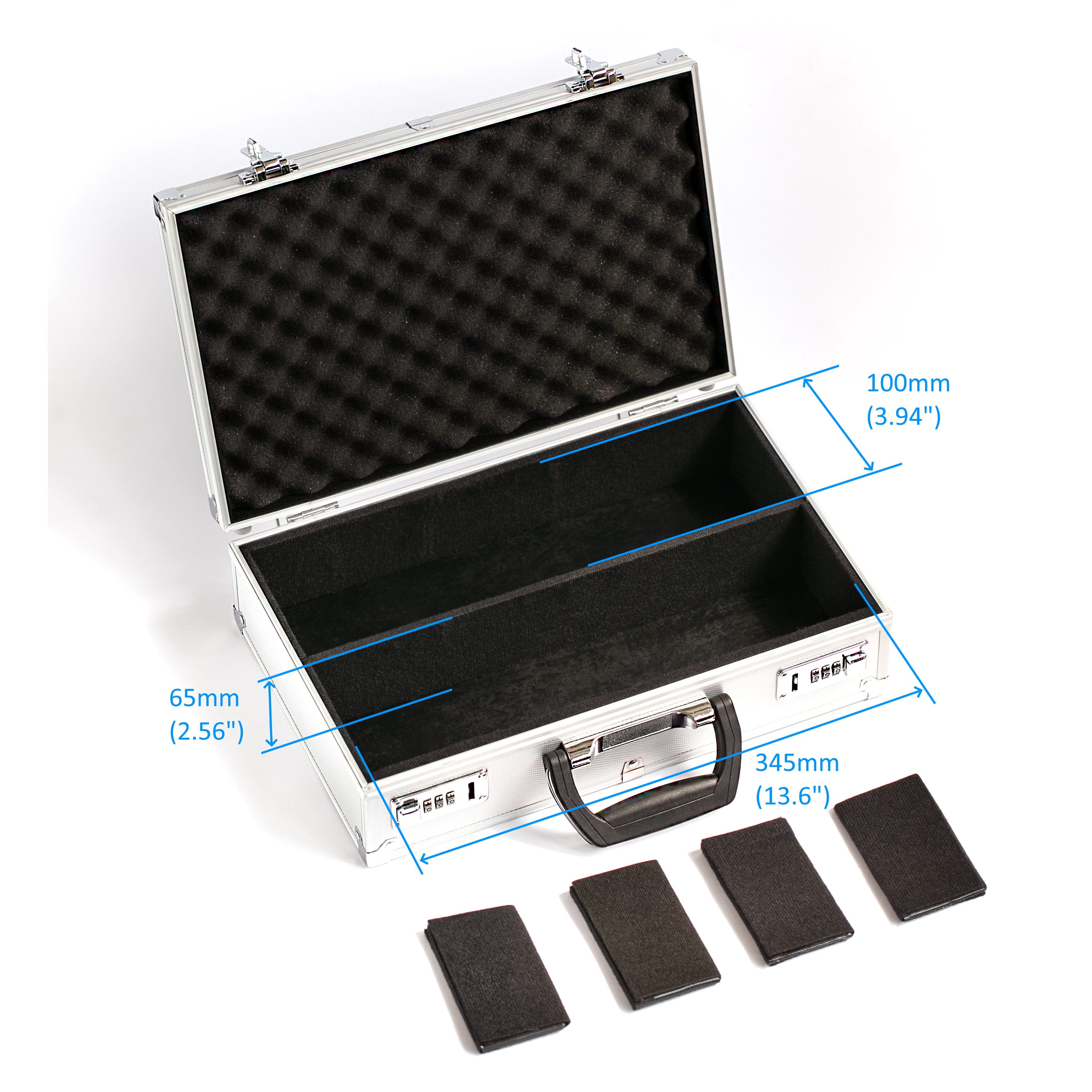 Gaming Briefcase A6 with Velcro walls - Silver – KakapopoTCG