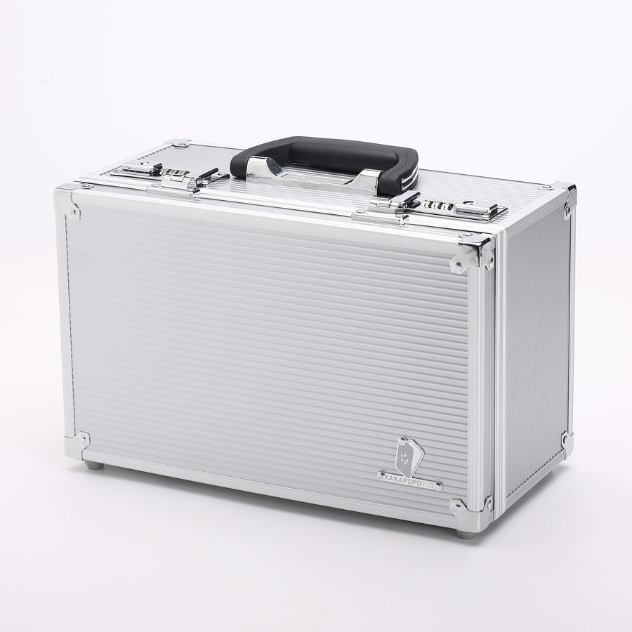 Graded Card Slab Briefcase with Velcro walls - Silver KakapopoTCG Graded Card Slab Briefcase with Velcro walls - Silver KakapopoTCG
