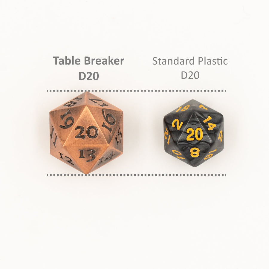 D20 Spindown - Table Breakers Copper Life Counter Dice