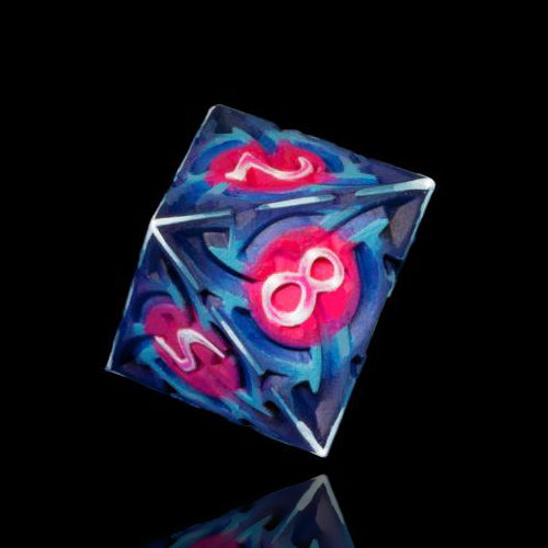 Hand-painted Dice - Cyberpunk