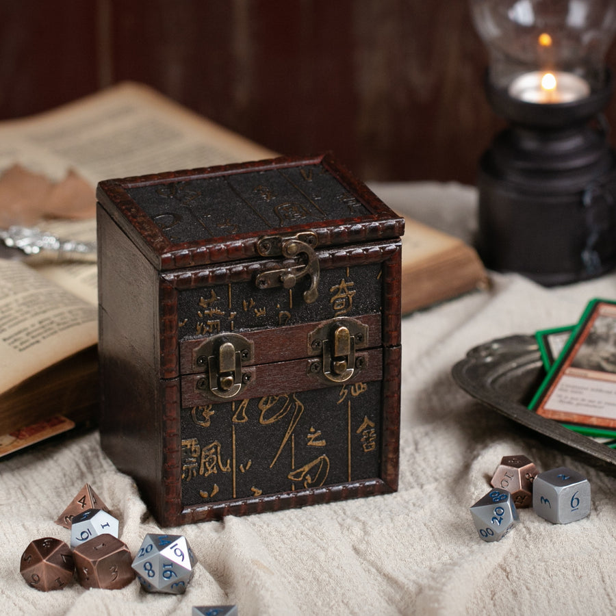 The Elven Vault Deck & Dice box - Ancient Scroll