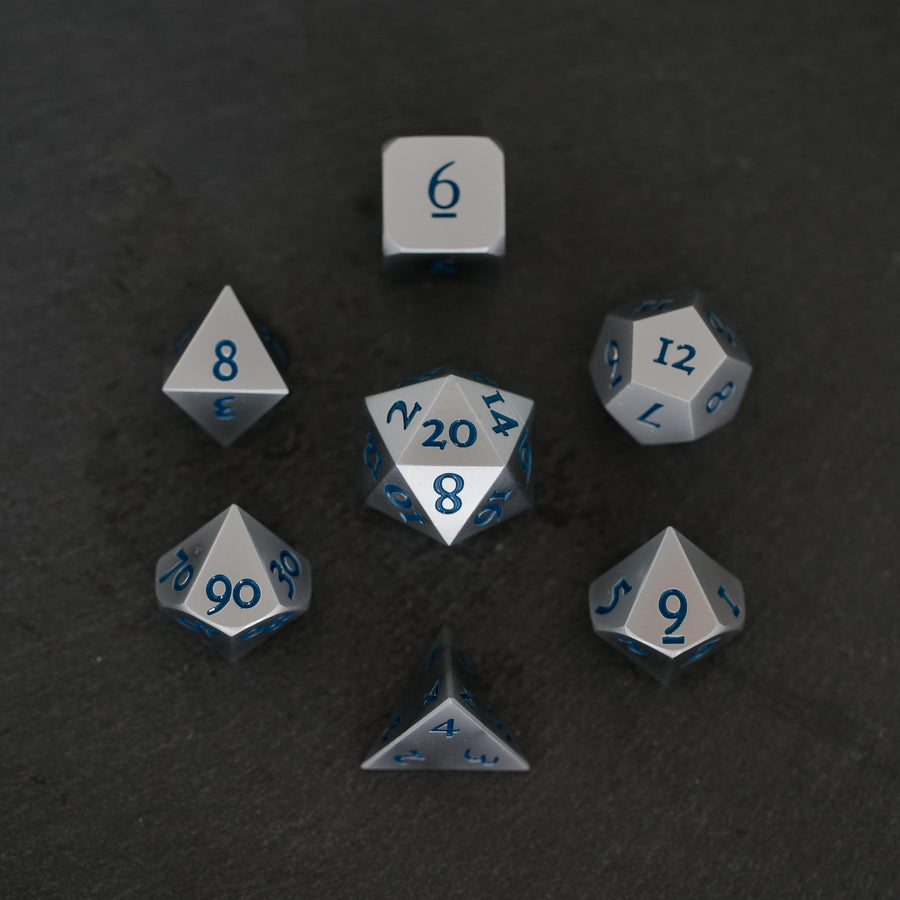 Table Breakers Polyhedral Dice Set - Silver