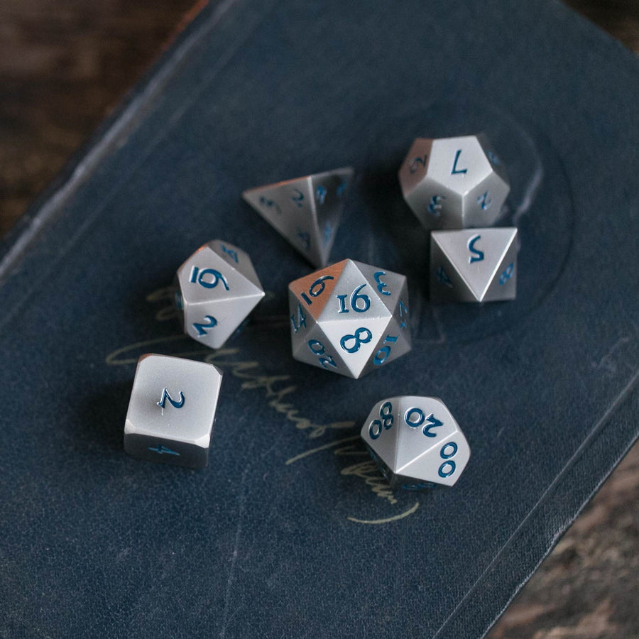 Table Breakers Polyhedral Dice Set - Silver