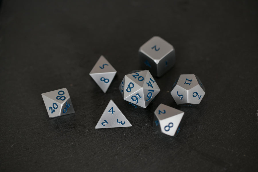 Table Breakers Polyhedral Dice Set - Silver