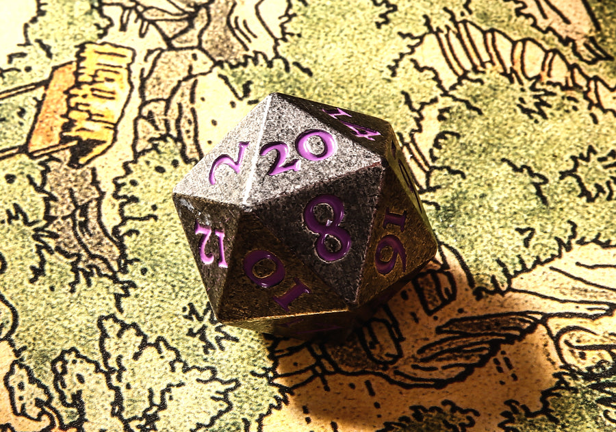 Table Breakers Tarnished Gunmetal D20 Standard/RPG Dice
