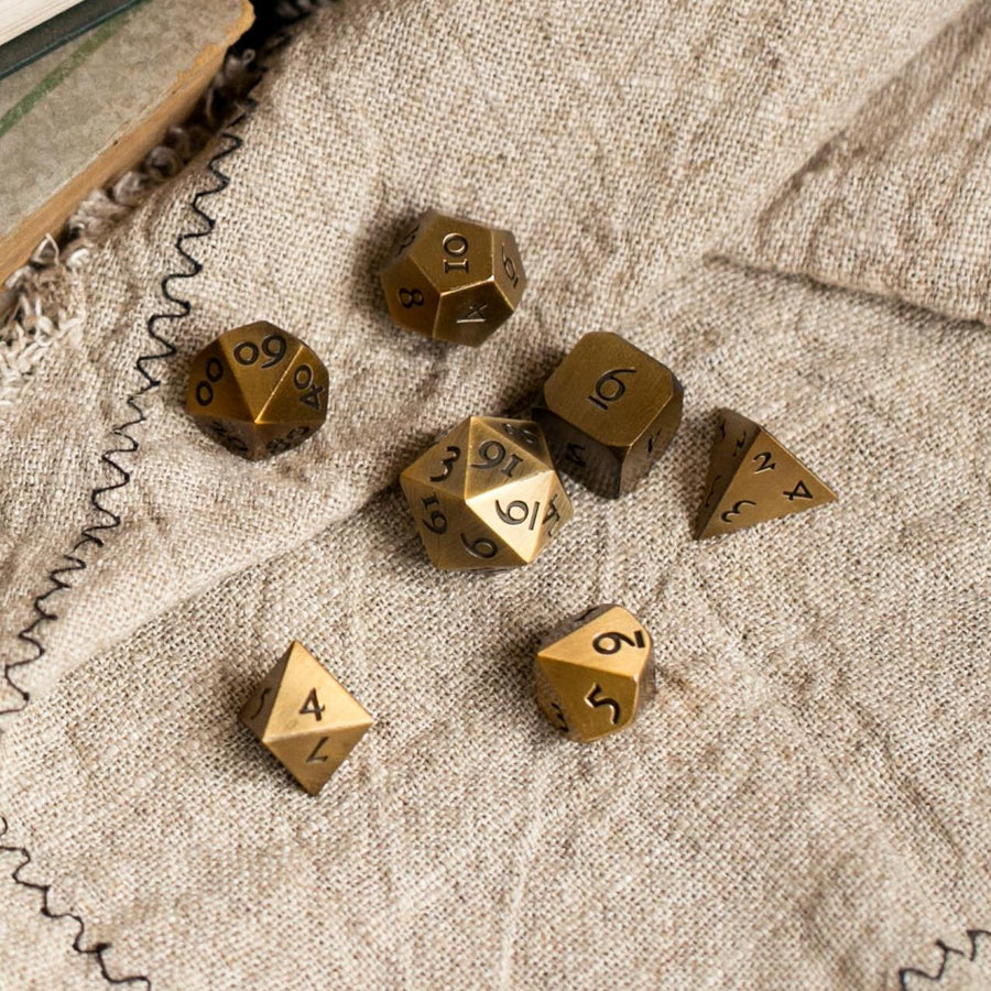 Table Breakers Polyhedral Dice Set - Gold